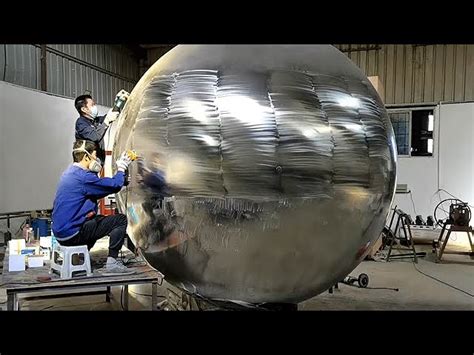 two part sheet metal sphere|how to make metal sphere.